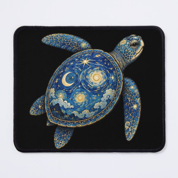 Item preview, Swimming Moon Sea Turtle | Ocean Starlight Art Collection designed and sold by Zaru Art Studio.