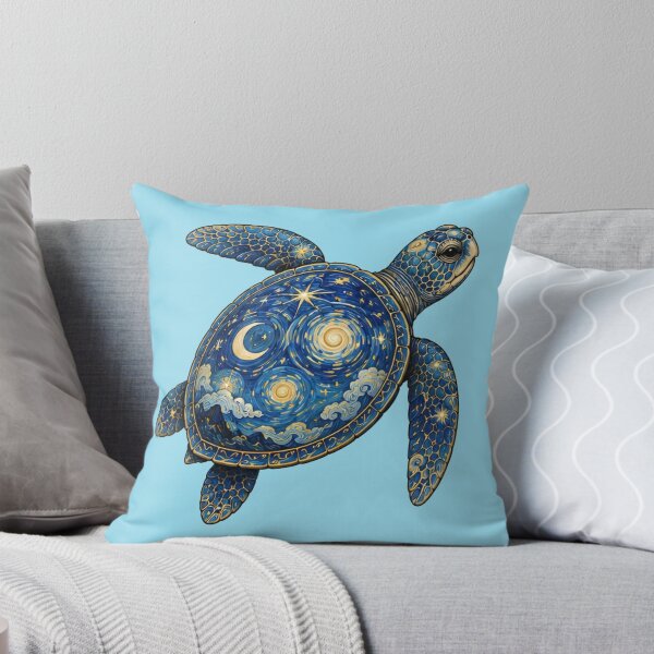Item preview, Swimming Moon Sea Turtle | Ocean Starlight Art Collection designed and sold by Zaru Art Studio.