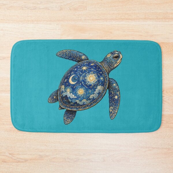 Item preview, Swimming Moon Sea Turtle | Ocean Starlight Art Collection designed and sold by Zaru Art Studio.