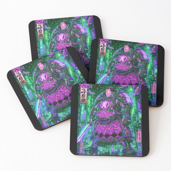 Item preview, Cyberpunk Sumo Samurai Warrior | Neon Tokyo Japanese Armor | Futuristic Bushido Warrior designed and sold by RhymeArc.