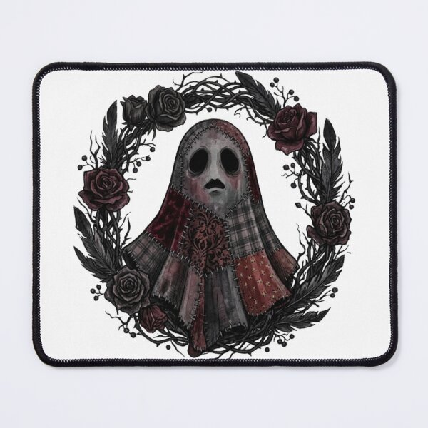 Item preview, Gothic Patchwork Ghost Floral Wreath designed and sold by abdelski.