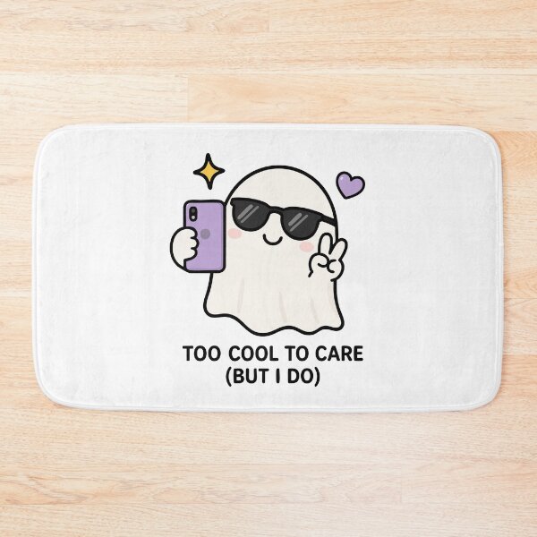 Item preview, Gen Z Too Cool To Care Kawaii Ghost Selfie Funny Spooky designed and sold by VectorForge Studio.