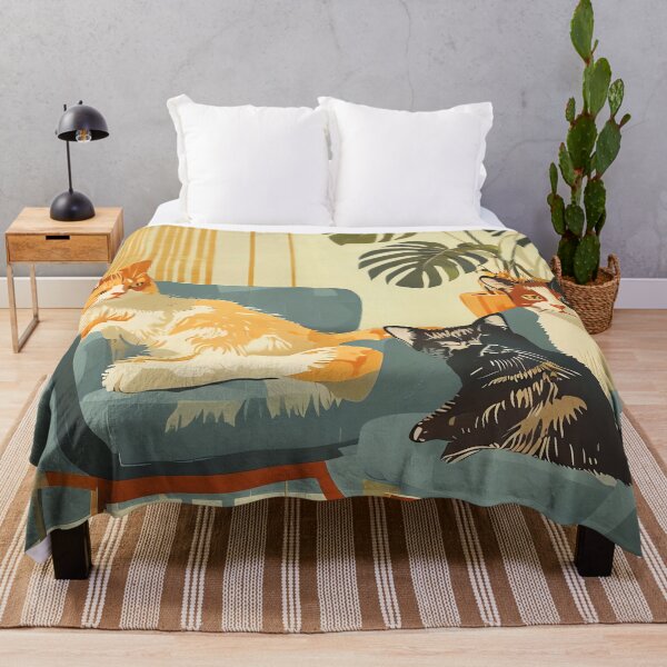 Item preview, Mid-Century Feline Lounge designed and sold by ONYX Pixee.