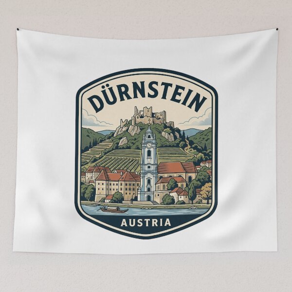 Item preview, Vintage Dürnstein Austria Wachau Valley Travel Badge designed and sold by k3rstman1.