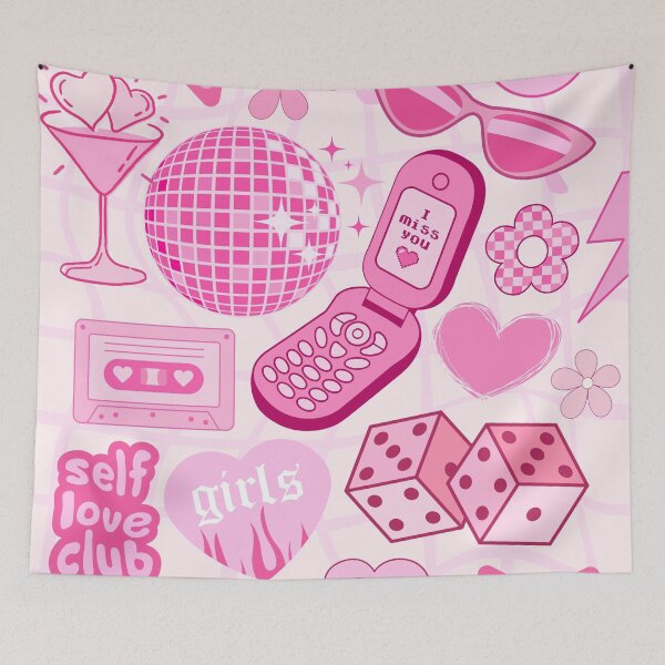 Item preview, Pink Y2K Girly Retro Aesthetic Collage designed and sold by jianina-alondra.
