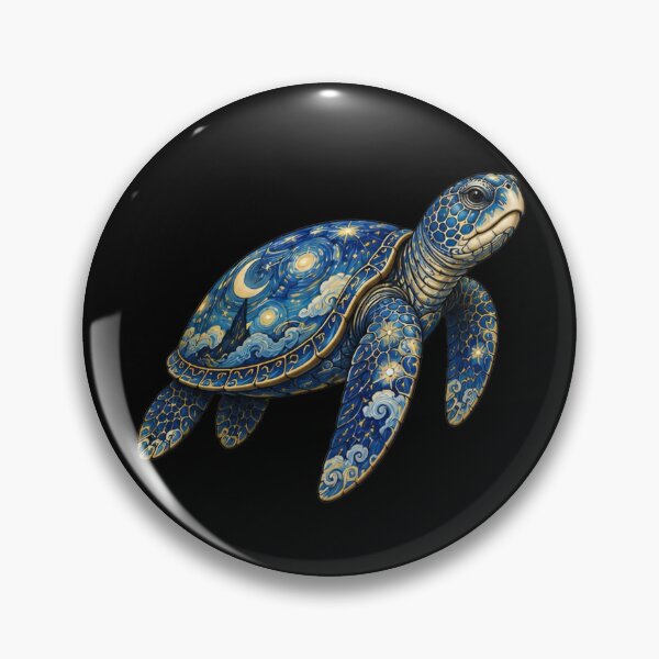 Item preview, Celestial Sea Turtle | Ocean Starlight Art Collection designed and sold by Zaru Art Studio.
