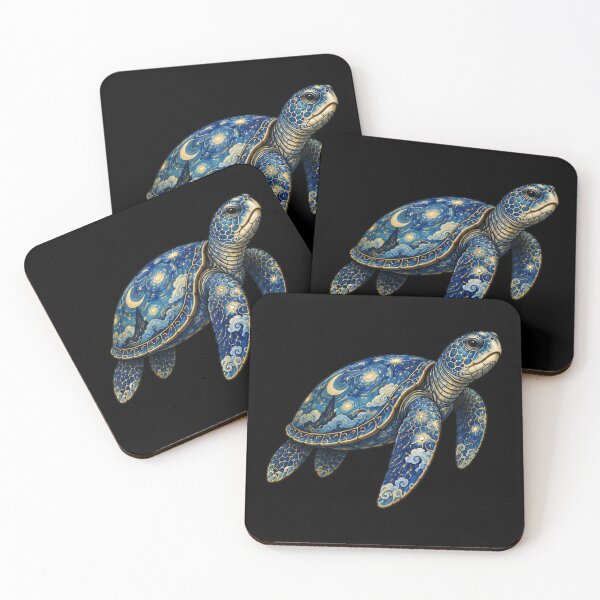 Item preview, Celestial Sea Turtle | Ocean Starlight Art Collection designed and sold by Zaru Art Studio.