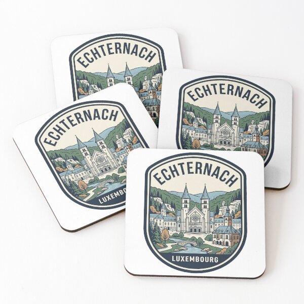 Item preview, Vintage Echternach Luxembourg Retro Travel Badge designed and sold by k3rstman1.