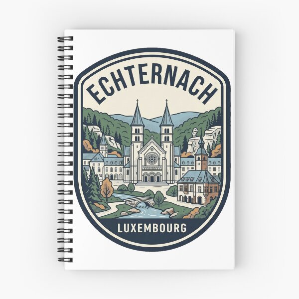 Item preview, Vintage Echternach Luxembourg Retro Travel Badge designed and sold by k3rstman1.