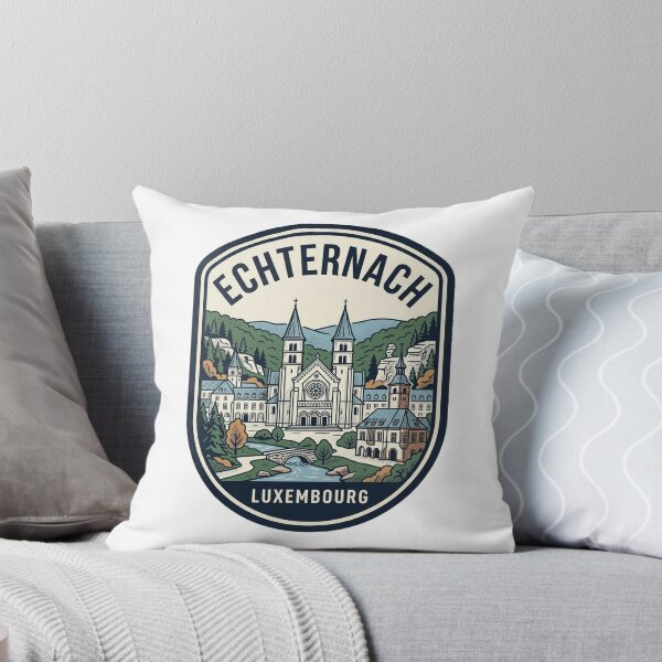 Item preview, Vintage Echternach Luxembourg Retro Travel Badge designed and sold by k3rstman1.