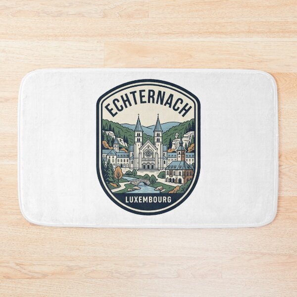 Item preview, Vintage Echternach Luxembourg Retro Travel Badge designed and sold by k3rstman1.