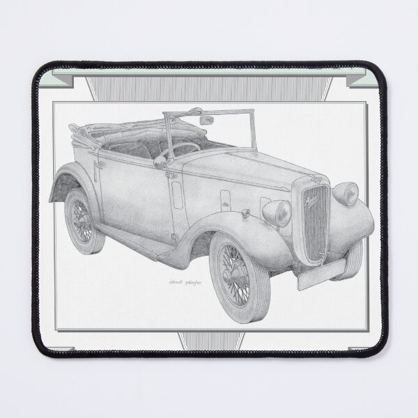 Item preview, Austin Seven Opal 2 Door Tourer Hand-drawn designed and sold by Classic Car Art Drawings.