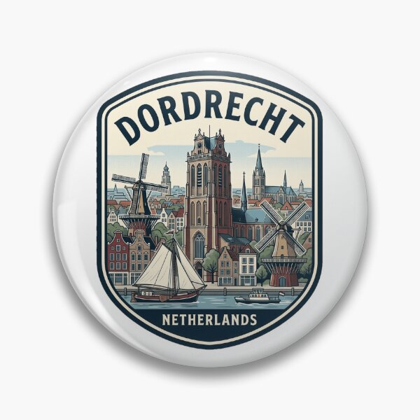 Item preview, Vintage Dordrecht Netherlands City Travel Badge designed and sold by k3rstman1.