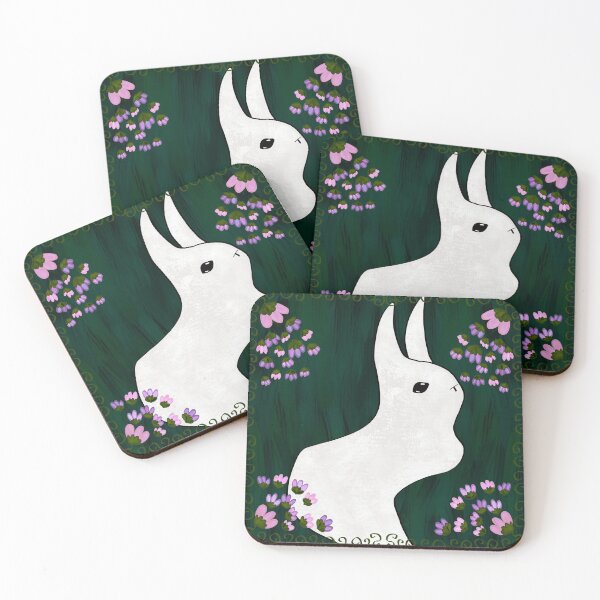 Item preview, Ghost Rabbit Among the Grass and Flowers  designed and sold by JaygiesDesign.