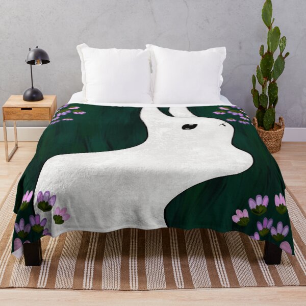 Item preview, Ghost Rabbit Among the Grass and Flowers designed and sold by JaygiesDesign.