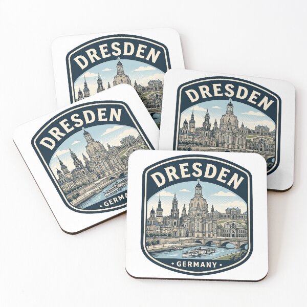Item preview, Vintage Dresden Germany Skyline Travel Badge designed and sold by k3rstman1.