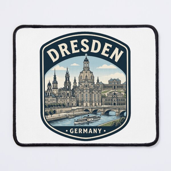 Item preview, Vintage Dresden Germany Skyline Travel Badge designed and sold by k3rstman1.