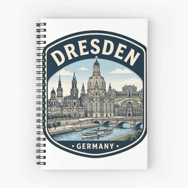Item preview, Vintage Dresden Germany Skyline Travel Badge designed and sold by k3rstman1.