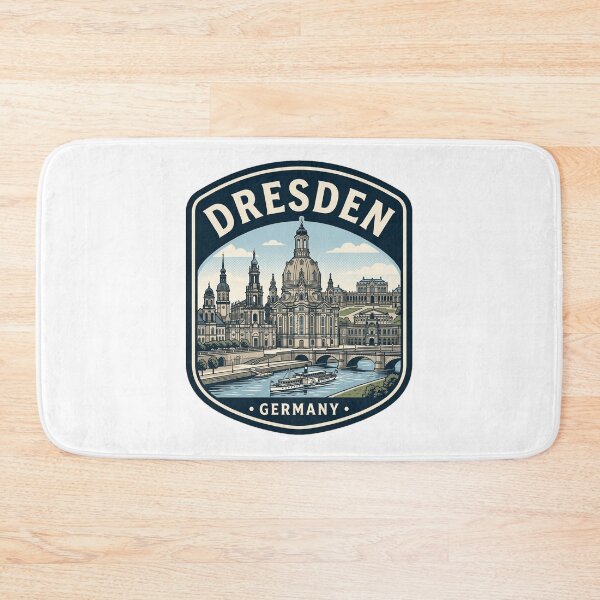 Item preview, Vintage Dresden Germany Skyline Travel Badge designed and sold by k3rstman1.
