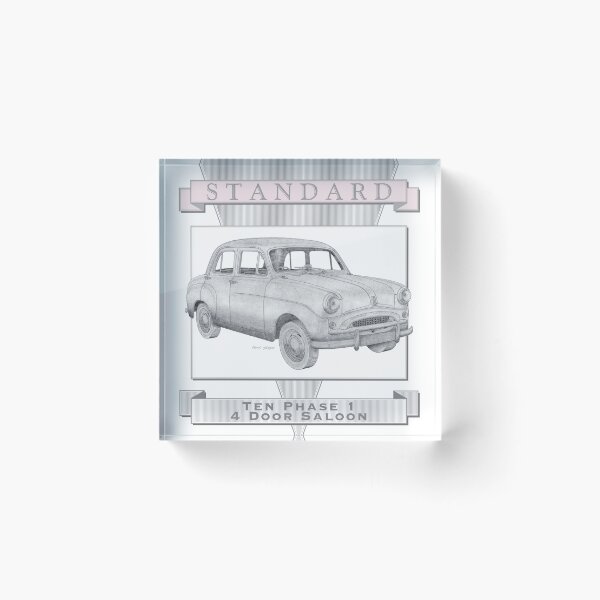 Item preview, Standard Ten Phase 1 4 Door Saloon Hand-drawn designed and sold by Classic Car Art Drawings.