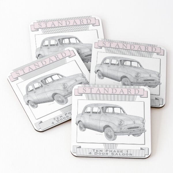 Item preview, Standard Ten Phase 1 4 Door Saloon Hand-drawn designed and sold by Classic Car Art Drawings.