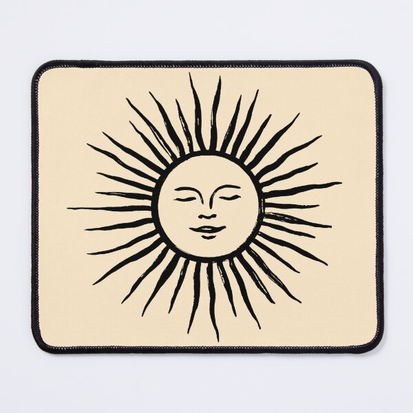 Item preview, Celestial Sun Face Boho Line Art designed and sold by jianina-alondra.