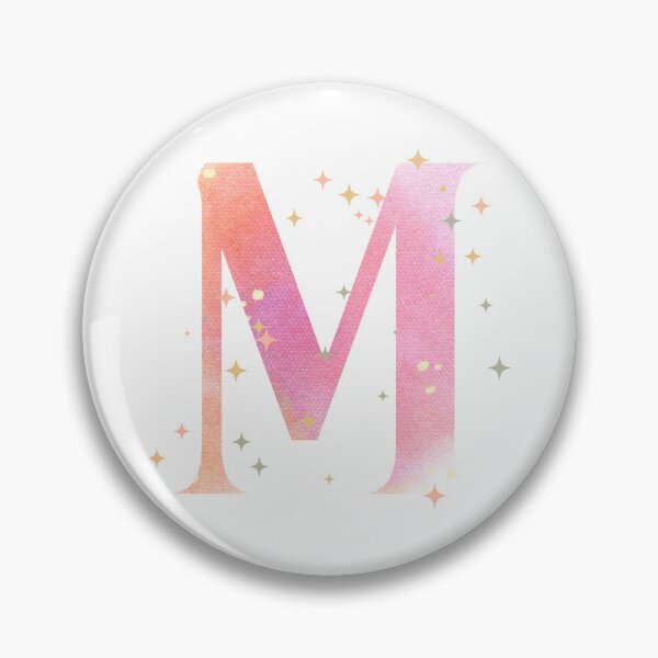 Artikelvorschau, Buchstabe M Monogramm rosa Aquarell entworfen und verkauft von iRenza.