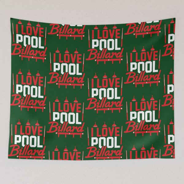 Item preview, I Love Pool Billiard Athlete Player Gift Idea 527 designed and sold by FlowerRaccoon.