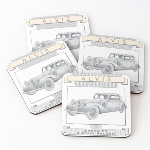 Artikelvorschau, Alvis Speed 25 4 Door Saloon Hand-drawn entworfen und verkauft von Classic Car Art Drawings.