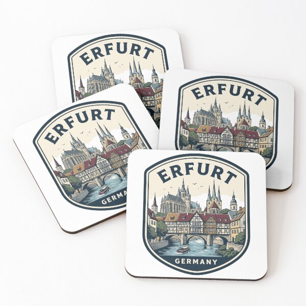 Item preview, Erfurt Germany Krämerbrücke Cathedral Travel Badge designed and sold by k3rstman1.