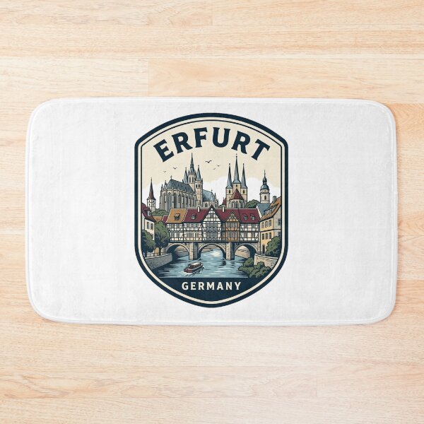 Item preview, Erfurt Germany Krämerbrücke Cathedral Travel Badge designed and sold by k3rstman1.
