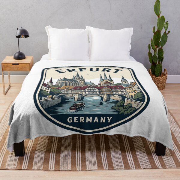 Item preview, Erfurt Germany Krämerbrücke Cathedral Travel Badge designed and sold by k3rstman1.