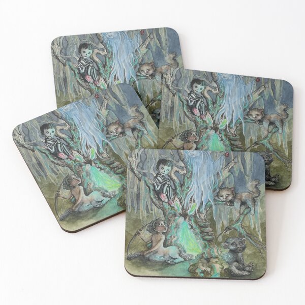 Item preview, Magical Hanging Tree – Halloween Centaur, Werewolf and Ghost Fantasy Art designed and sold by SaskiaFranken.