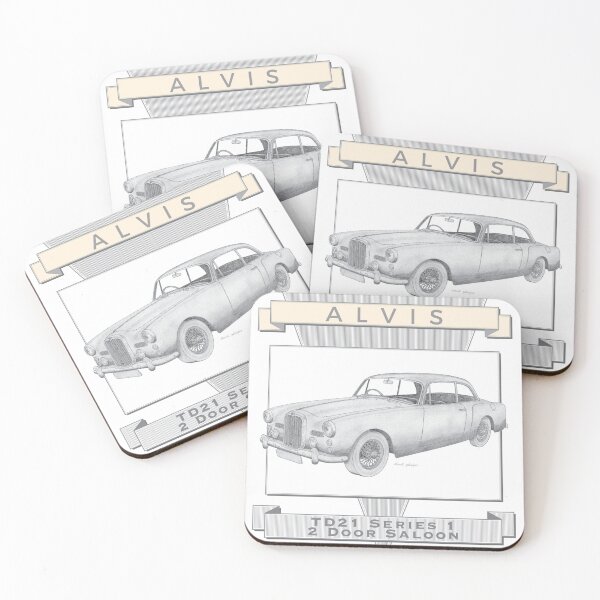 Artikelvorschau, Alvis TD21 Series 1 2 Door Saloon Hand-drawn entworfen und verkauft von Classic Car Art Drawings.