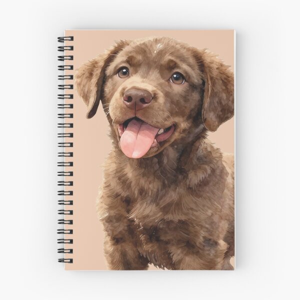 Item preview, Chocolate labrador puppy watercolor designed and sold by WildArtIT.