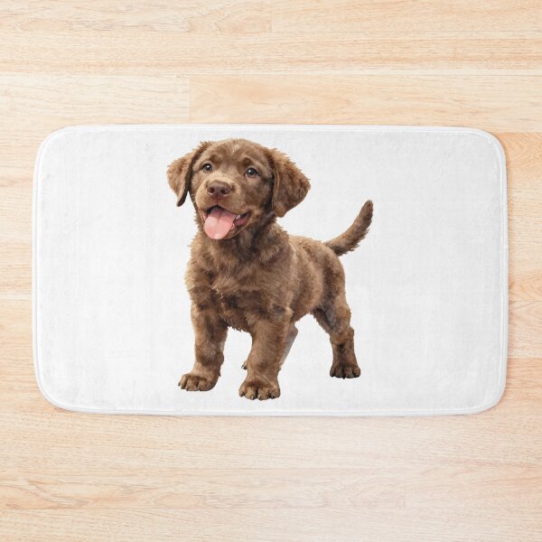 Item preview, Chocolate labrador puppy watercolor designed and sold by WildArtIT.