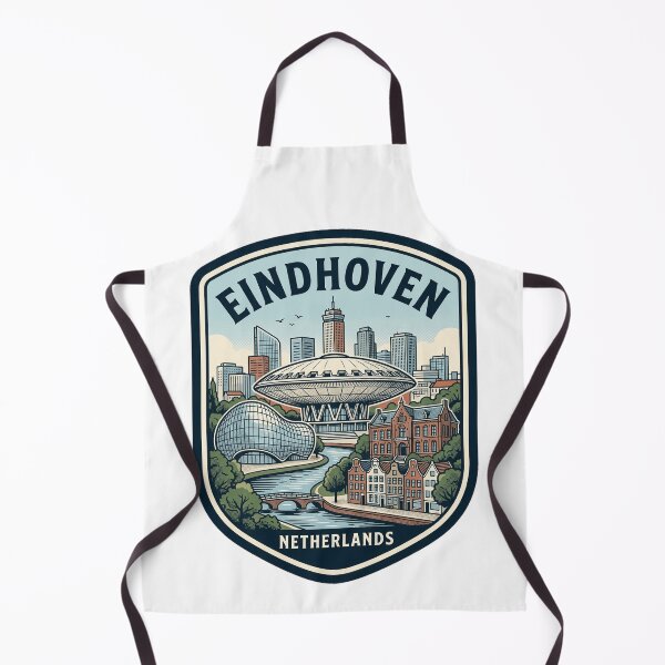 Item preview, Eindhoven Netherlands Retro Cityscape Travel Badge designed and sold by k3rstman1.