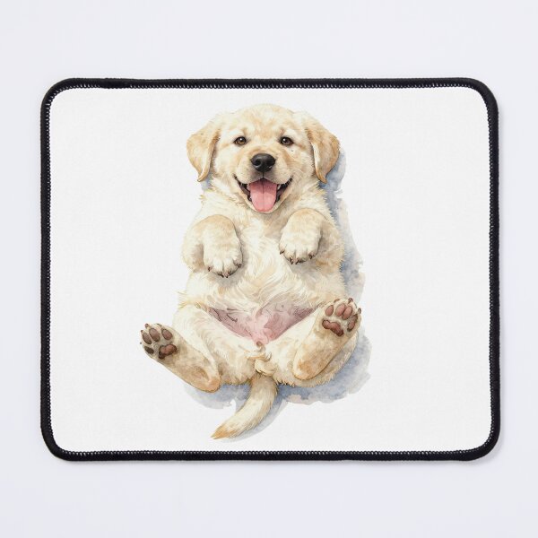 Item preview, Cream labrador puppy watercolor designed and sold by WildArtIT.