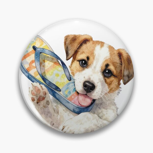 Item preview, Jack Russell puppy watercolor designed and sold by WildArtIT.