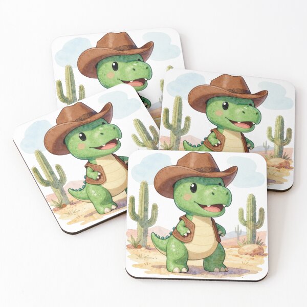 Item preview, Cute baby T-Rex cowboy - howdy saurus designed and sold by WildArtIT.