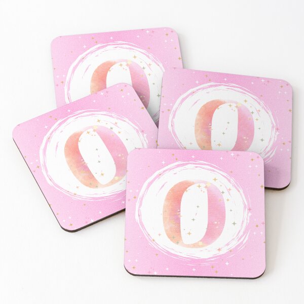 Item preview, Letter O Monogram pink watercolor designed and sold by iRenza.