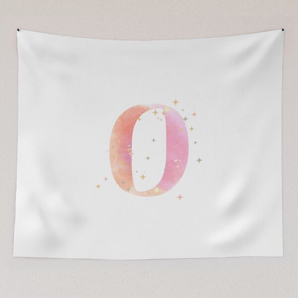 Item preview, Letter O Monogram pink watercolor designed and sold by iRenza.