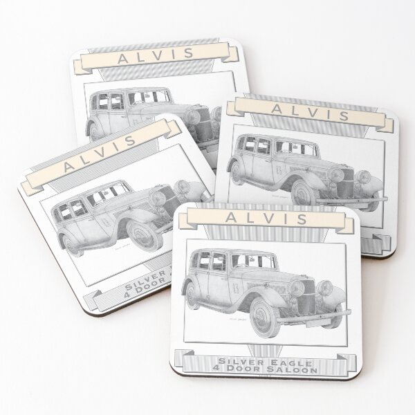 Artikelvorschau, Alvs Silver Eagle 4 Door Saloon Hand-drawn entworfen und verkauft von Classic Car Art Drawings.