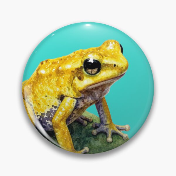 Item preview, Yellow frog watercolor - cottagecore art designed and sold by WildArtIT.