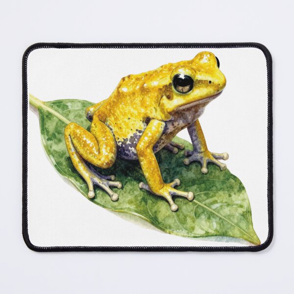 Item preview, Yellow frog watercolor - cottagecore art designed and sold by WildArtIT.