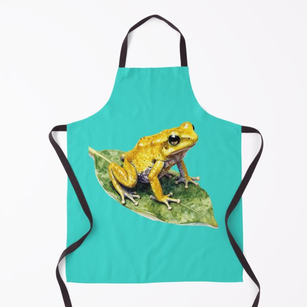 Item preview, Yellow frog watercolor - cottagecore art designed and sold by WildArtIT.