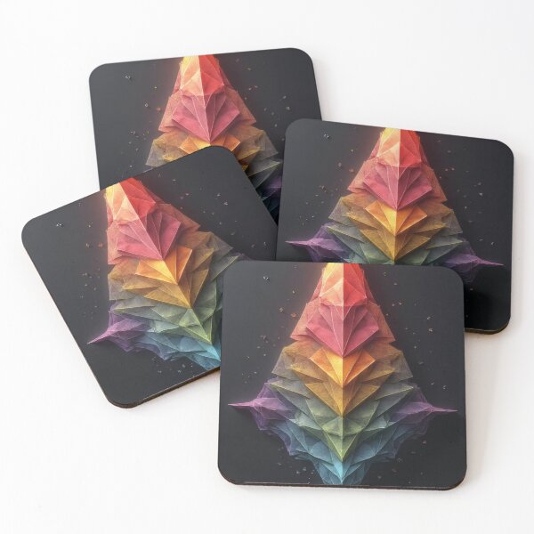 Item preview, A geometric crystal formation in rainbow colors designed and sold by Mianku | Für das Leben.