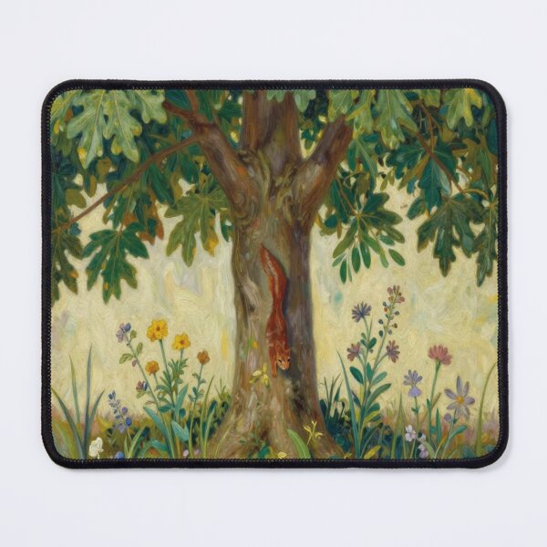 Item preview, Squirrel oil painting - woodland animal art designed and sold by WildArtIT.