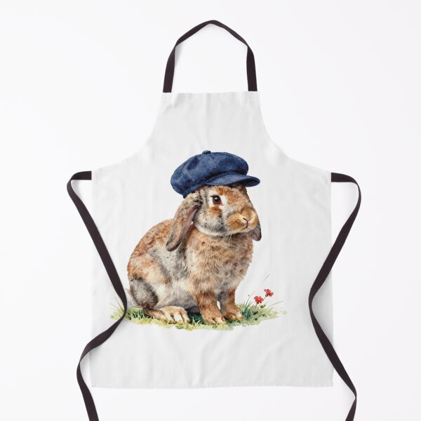 Item preview, Bunny with blue hat watercolor designed and sold by WildArtIT.
