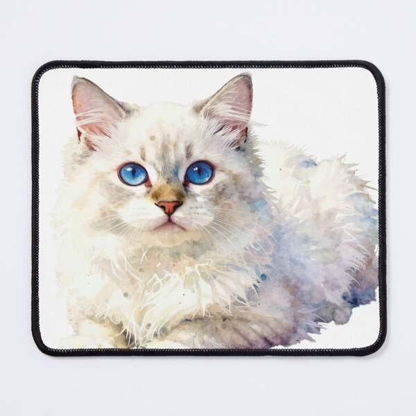 Item preview, White kitten with sapphire blue eyes designed and sold by WildArtIT.